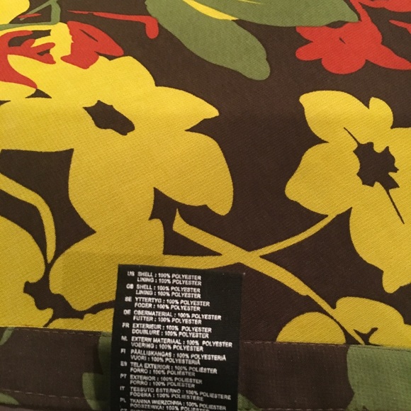 H&M Espresso Floral Skirt 8 FREE SHIP - Picture 4 of 4